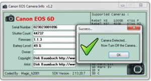 canon EOS camera info分析